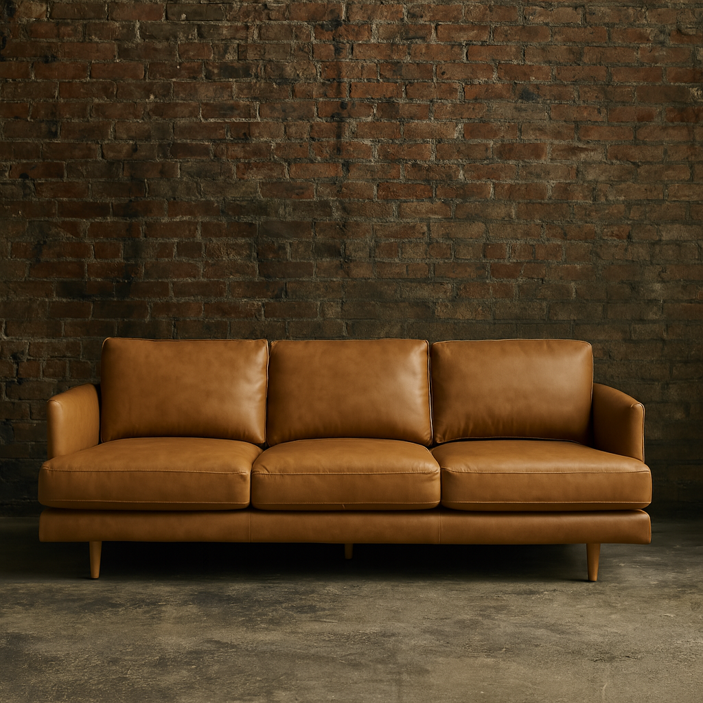 Lukas 100% Full Leather 3 Seater Sofa-Tan