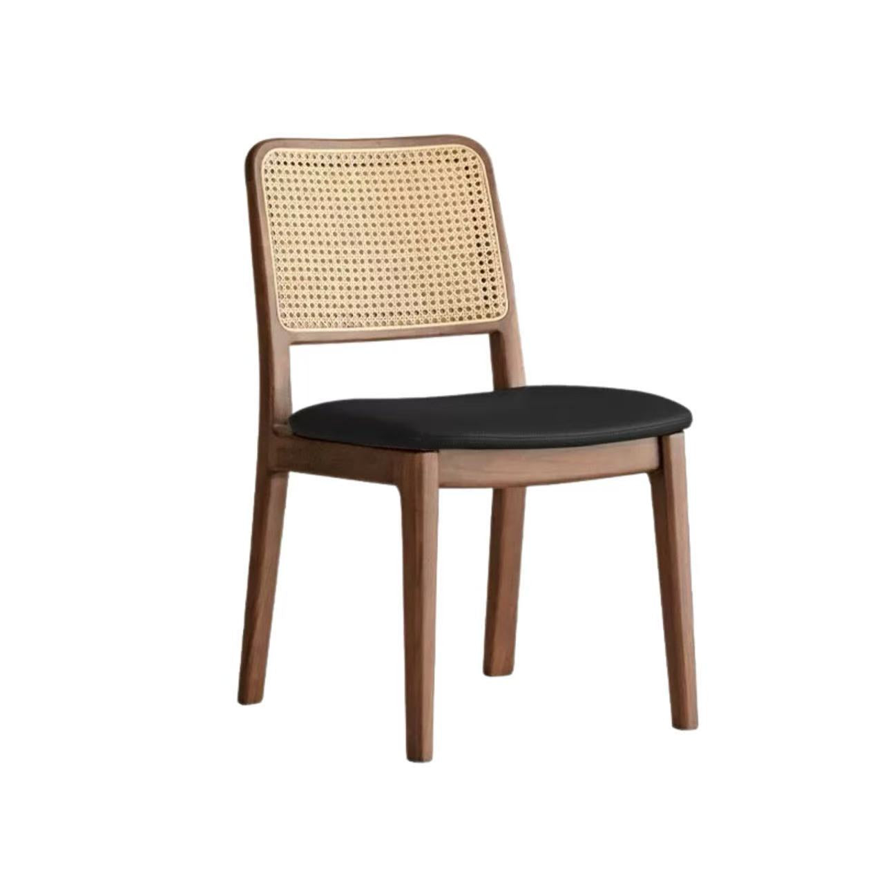 Bruce Chair Oak Stained Walnut Colour-Black Seat