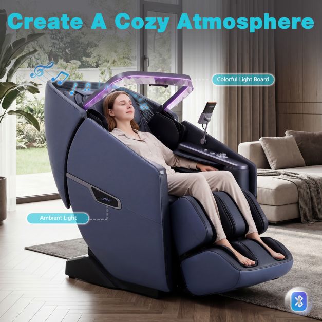 Costway 4D Full Body Massage Chair with Mobile Phone Holder - Zero Gravity Recliner Heating Shawl Foot Rollers