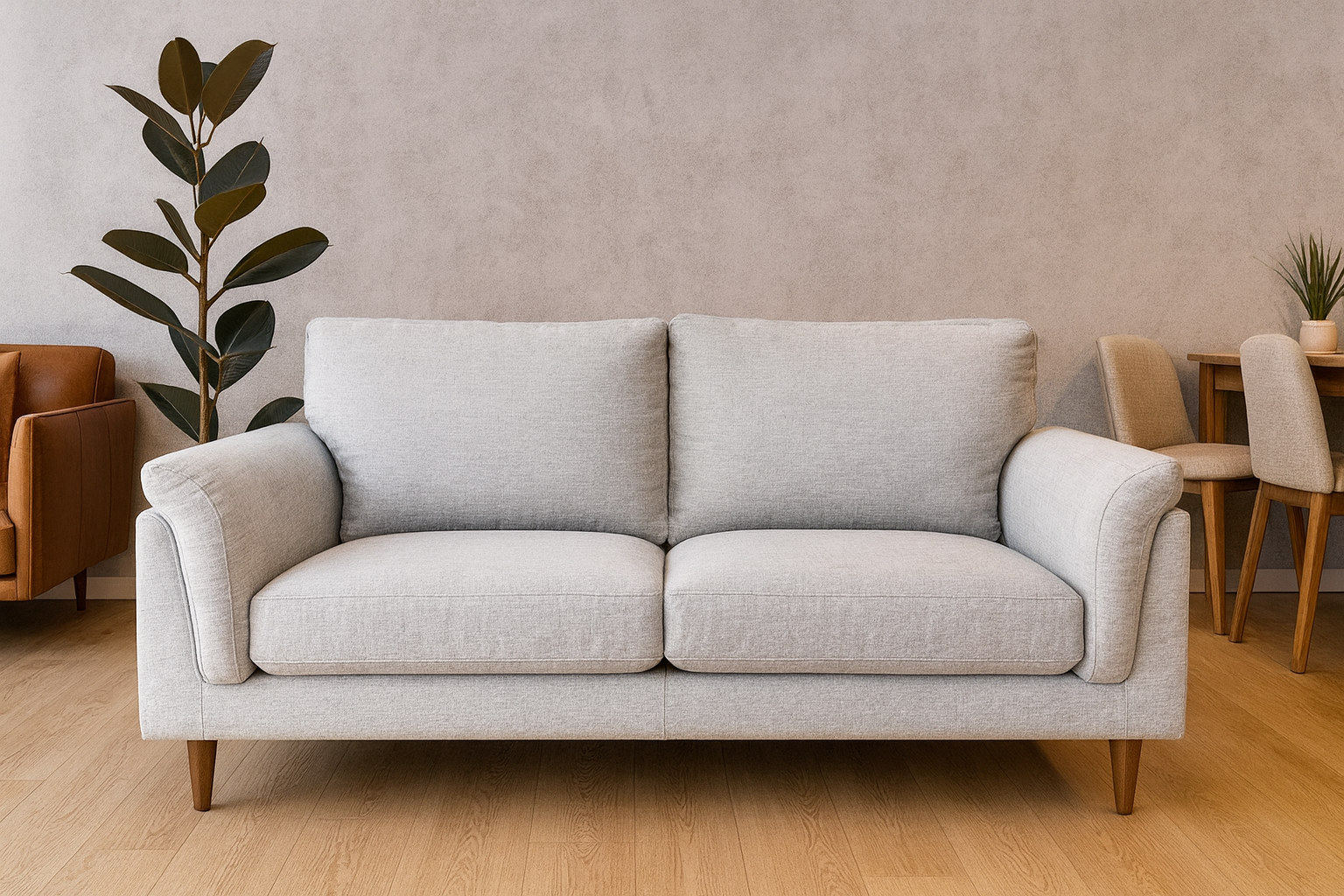 Ziki 2 Seater Sofa - Sliver Grey