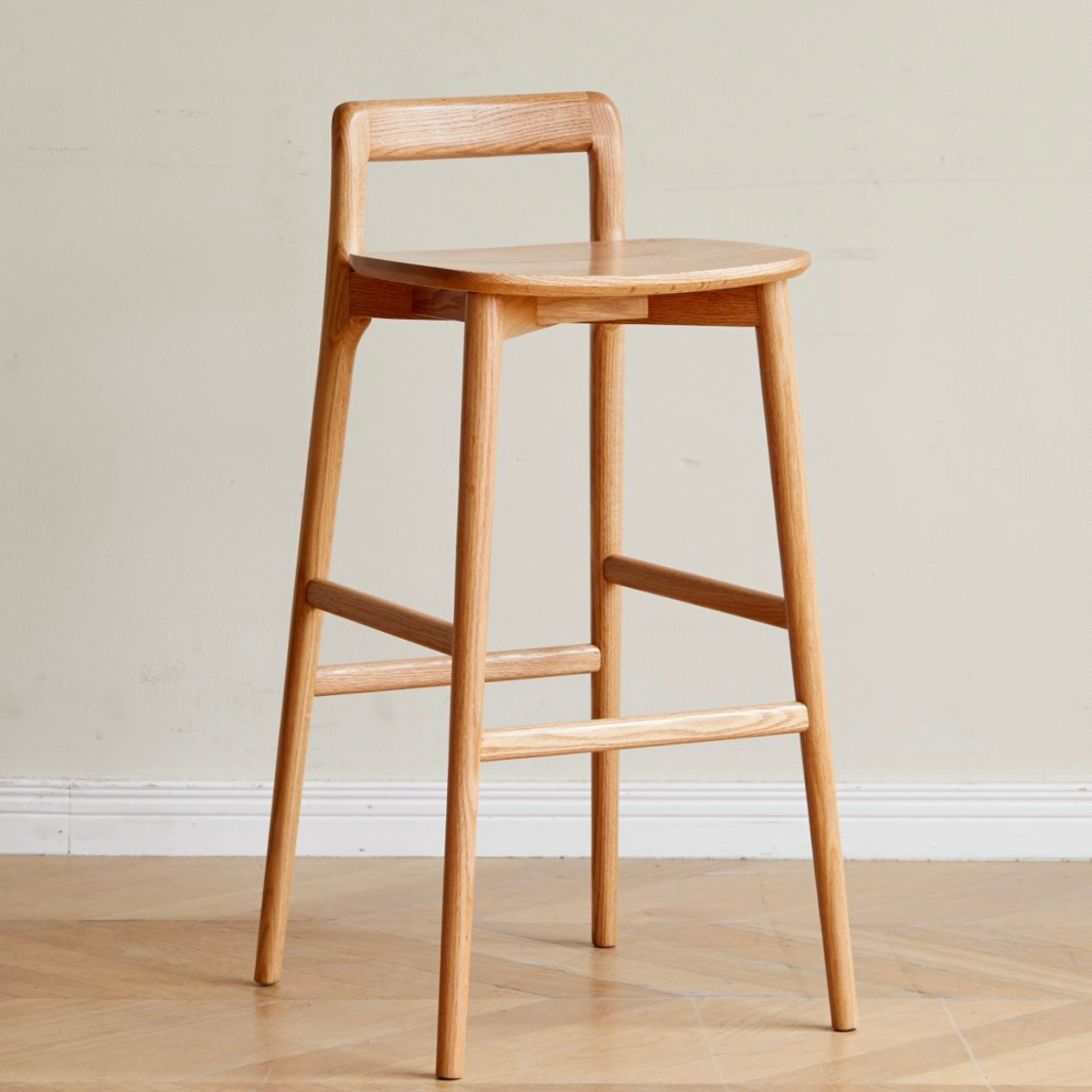 Aileen Bar Stool Natural Solid Oak
