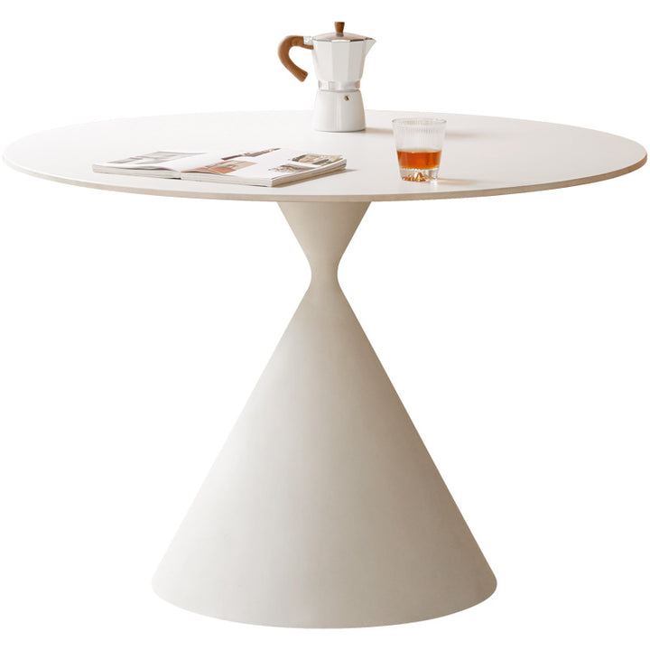 Alice Round Dining Table 110cm with Ceramic Top (White)