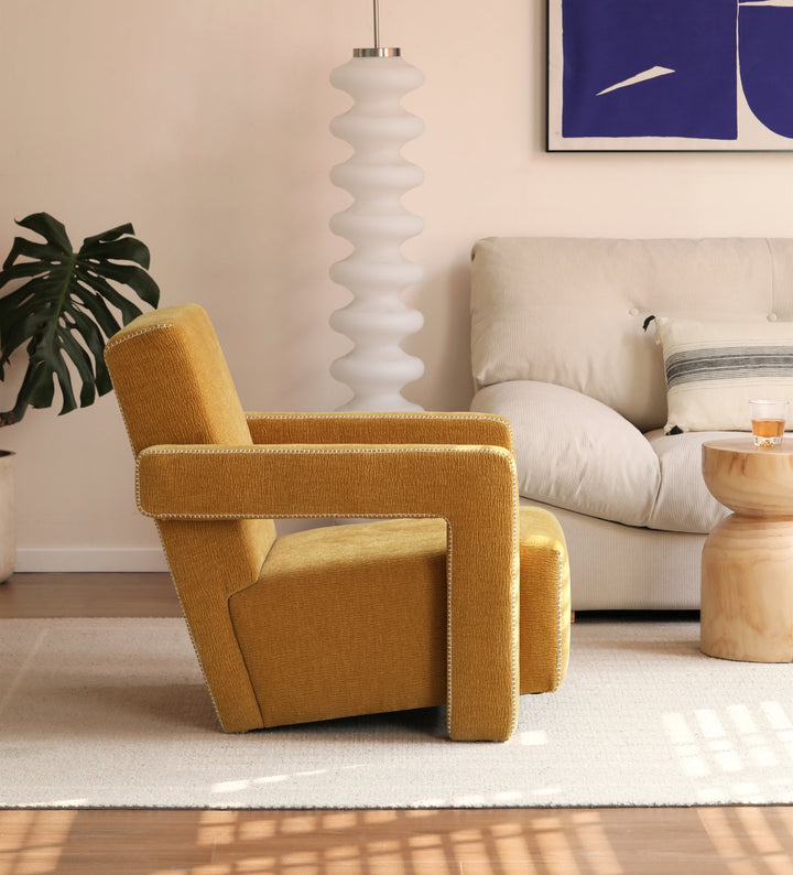 Alma Accent Armchair – Yellow Finish