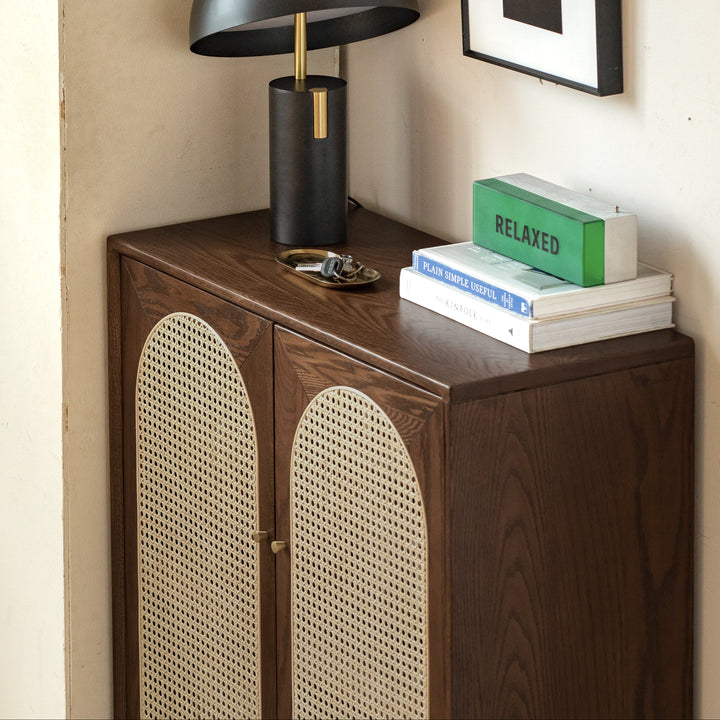Alwyn Shoe Cabinet Natural Solid Oak 80cm