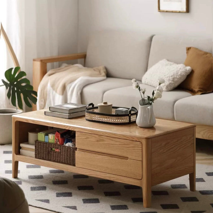 Aspa Coffee Table 135cm Natural Solid Oak