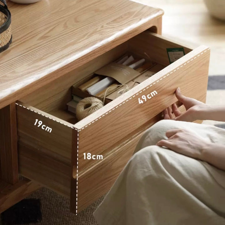 Aspa Coffee Table 135cm Natural Solid Oak