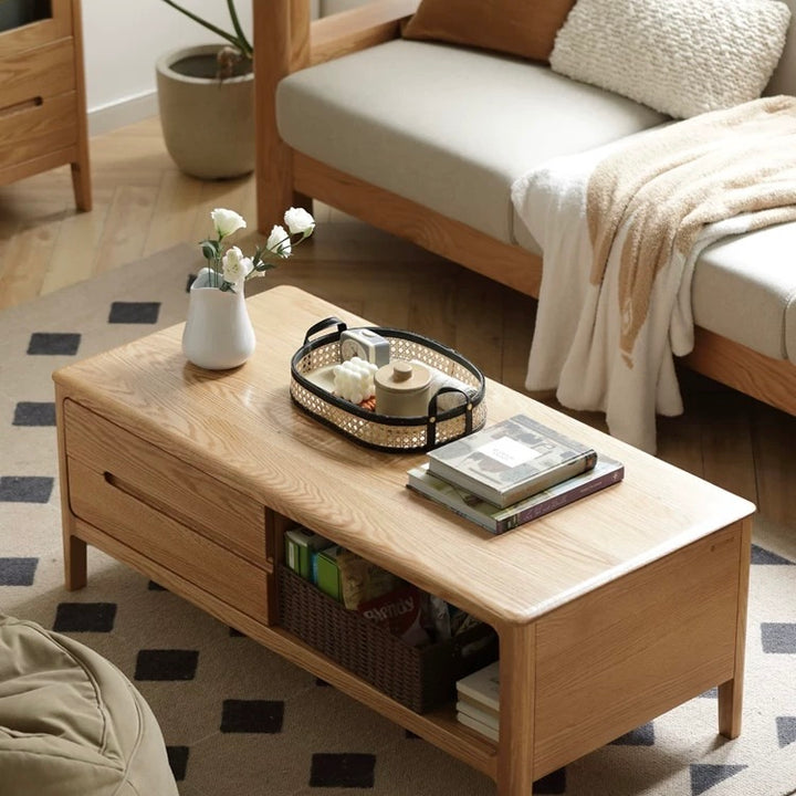 Aspa Coffee Table 135cm Natural Solid Oak