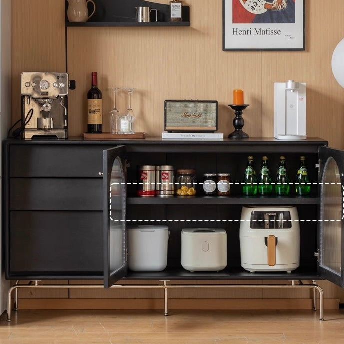 Bamfords Cabinet Black Painted Solid Rubberwood 85cm