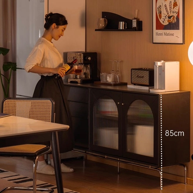 Bamfords Cabinet Black Painted Solid Rubberwood 85cm