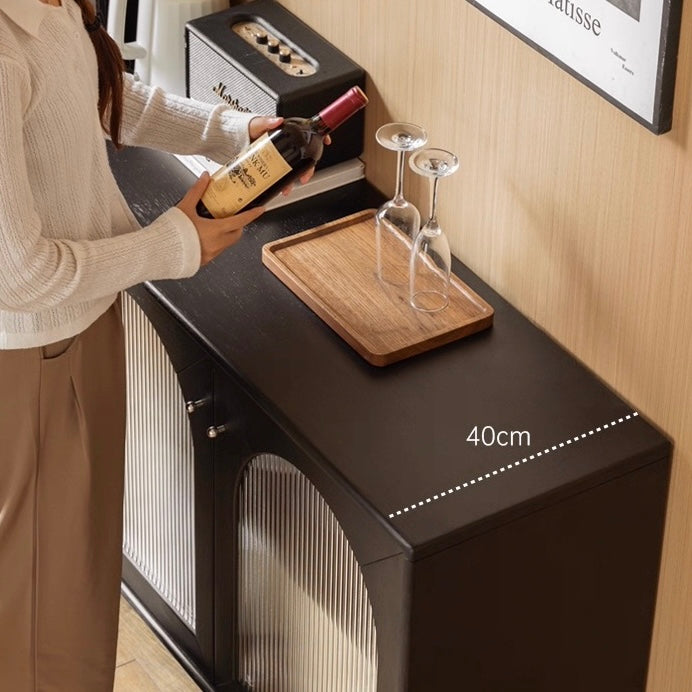 Bamfords Cabinet Black Painted Solid Rubberwood 85cm