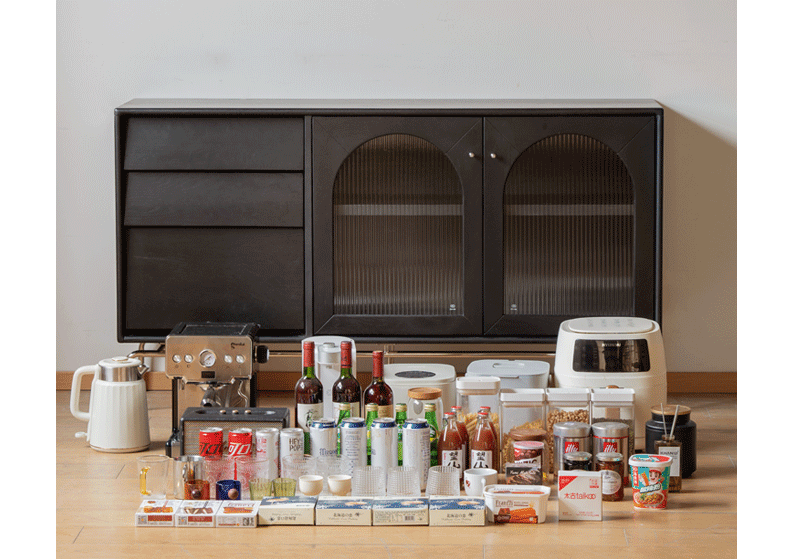 Bamfords Cabinet Black Painted Solid Rubberwood 85cm