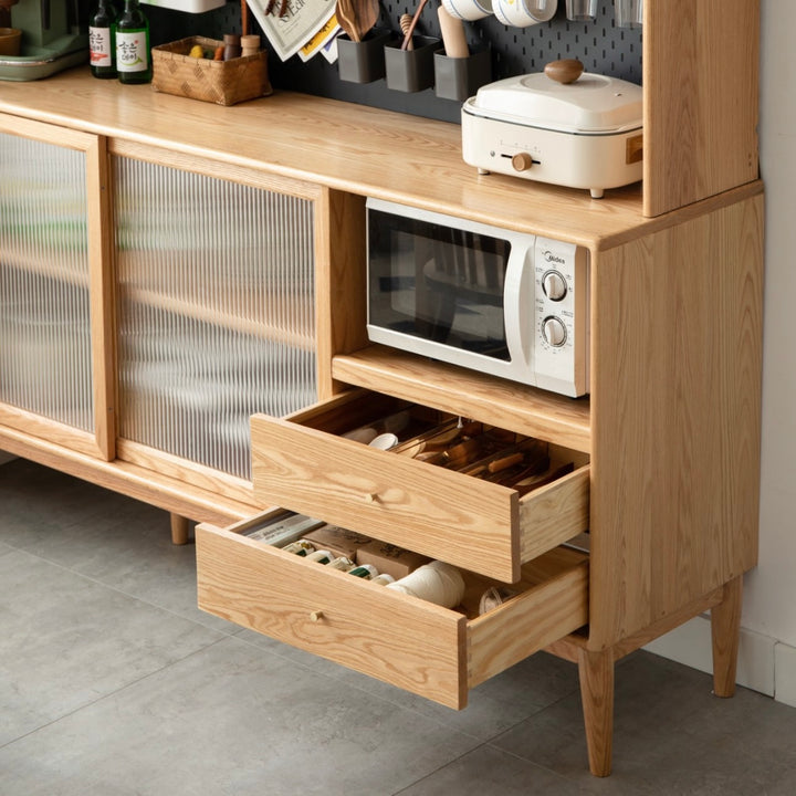 Beili Sideboard Buffet Natural Solid Ash