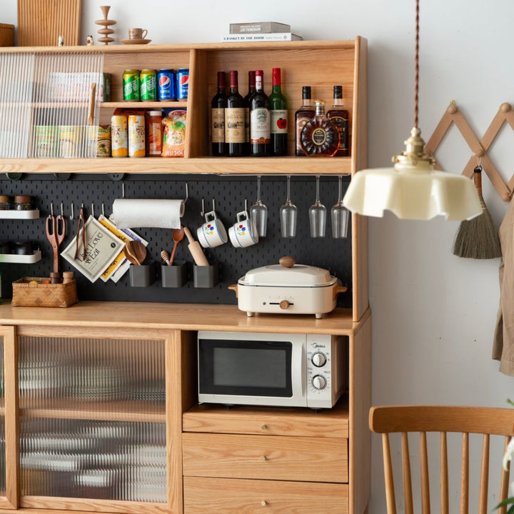 Beili Sideboard Buffet Natural Solid Ash