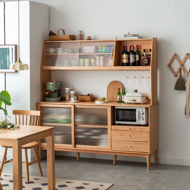 Beili Sideboard Buffet Natural Solid Ash