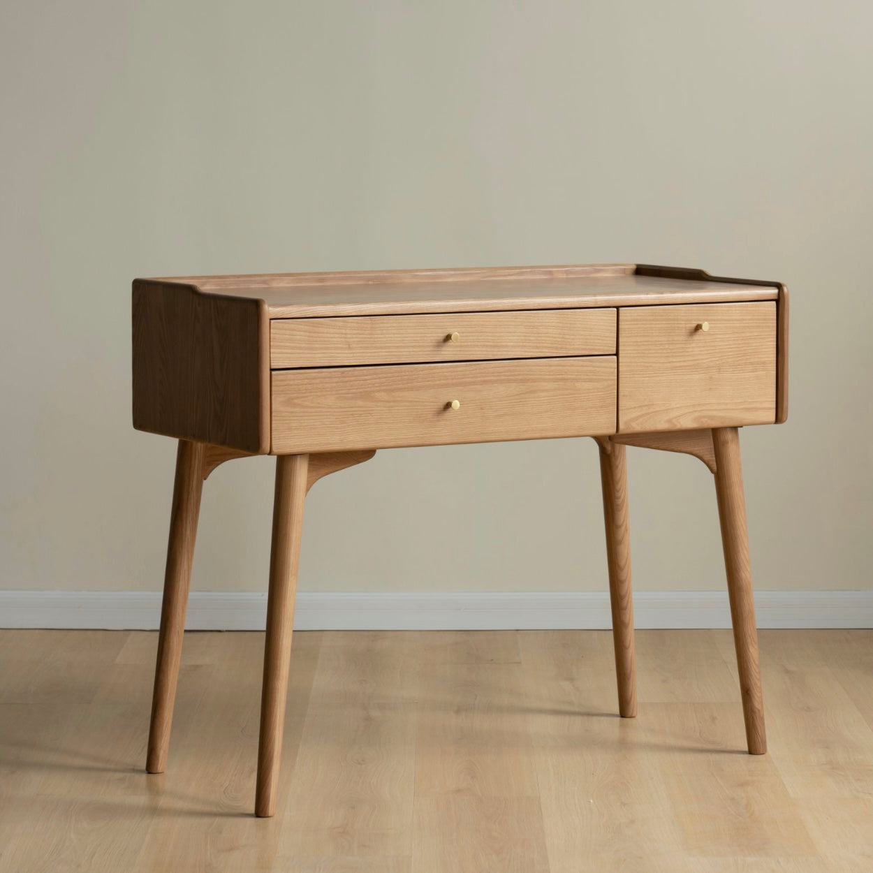 Beisai Dressing Table Natural Solid Ash 100cm