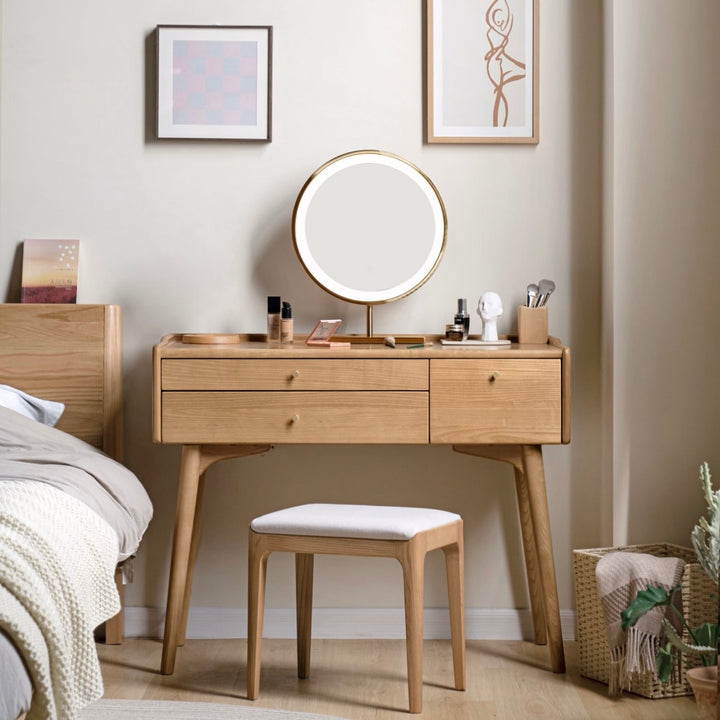 Beisai Dressing Table Natural Solid Ash 100cm
