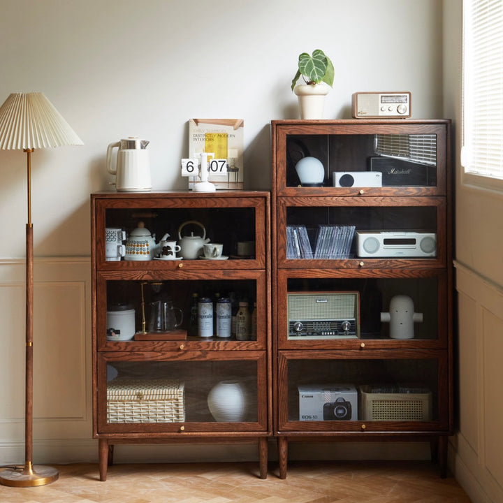 Benson Bookcase Oak Stained Walnut Colour