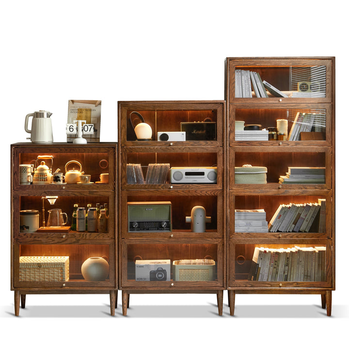 Benson Bookcase Oak Stained Walnut Colour