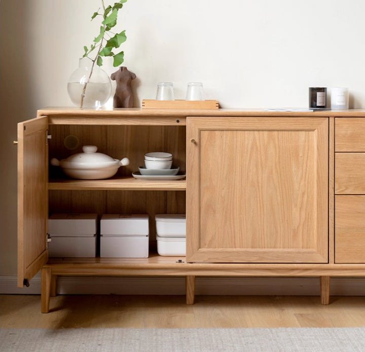 Bolton Cabinet Natural Solid Oak 125cm