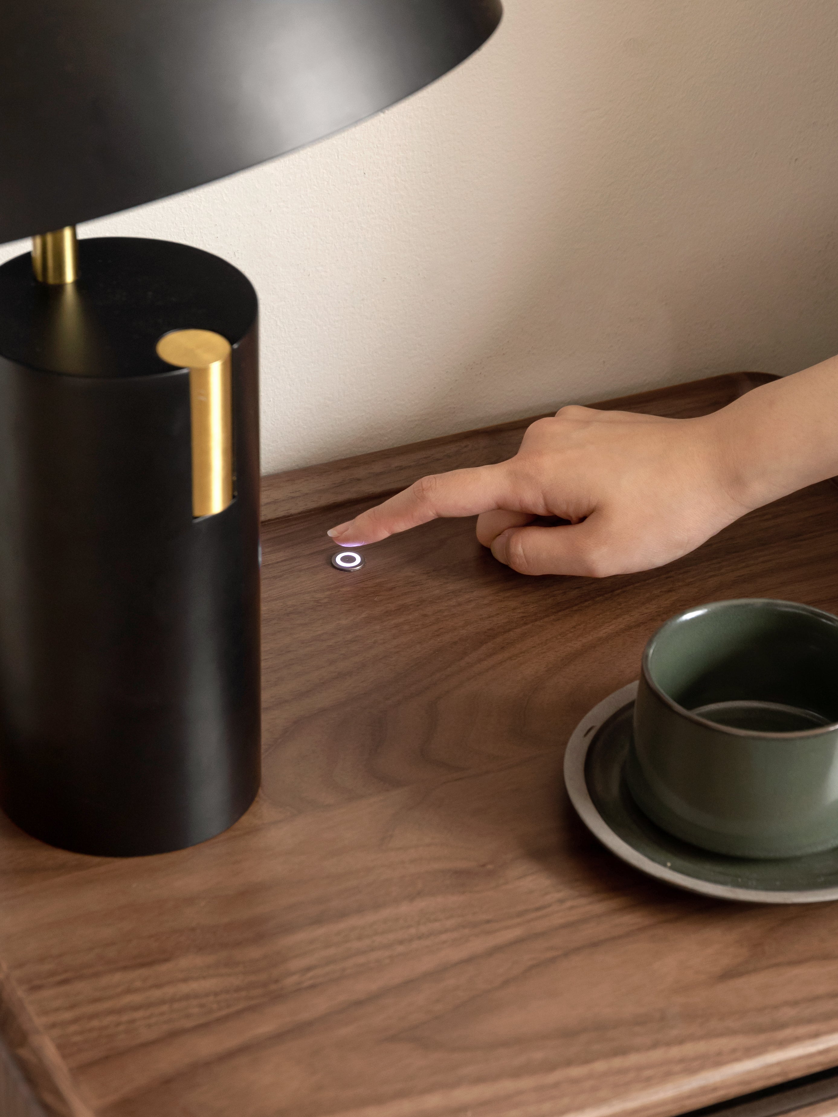 Bowen Bedside Table Natural Solid Walnut 47cm