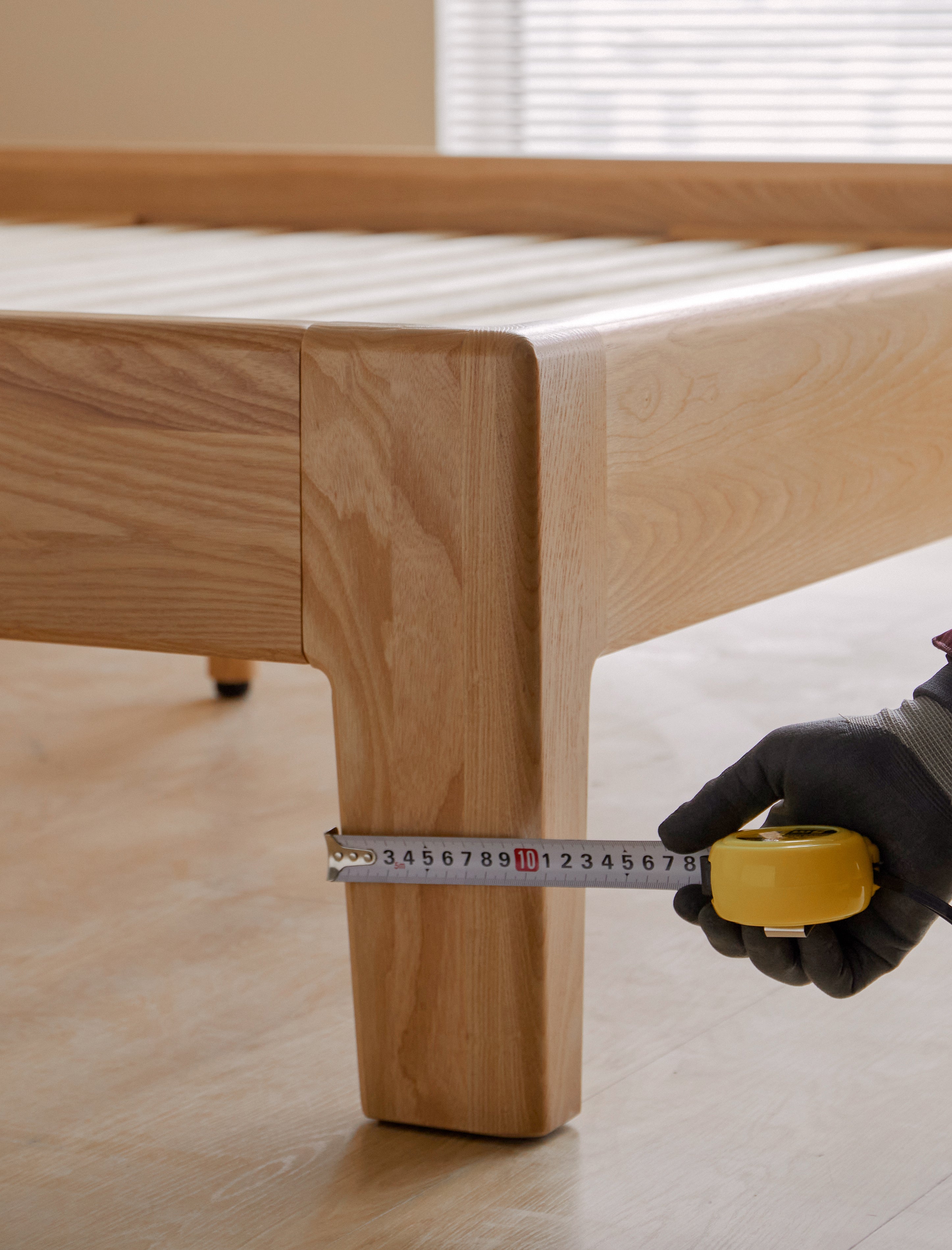 Carroll Double Size Bed Natural Solid Ash