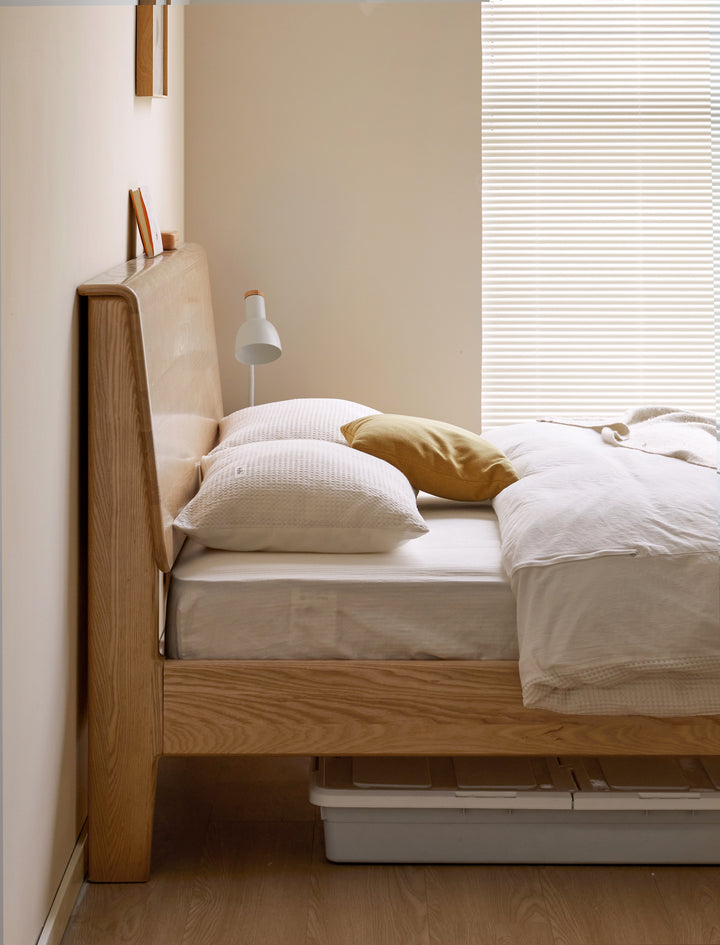 Carroll Double Size Bed Natural Solid Ash