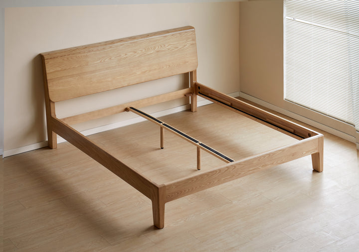 Carroll Double Size Bed Natural Solid Ash