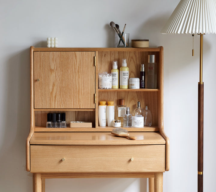 Celia Dressing Table Natural Solid Oak 126cm