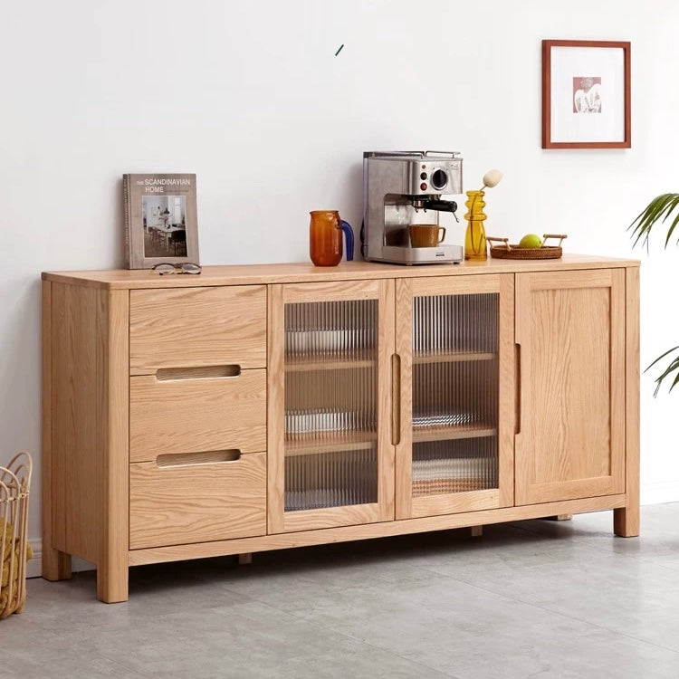Clisby Cabinet Natural Solid Oak 180cm 
