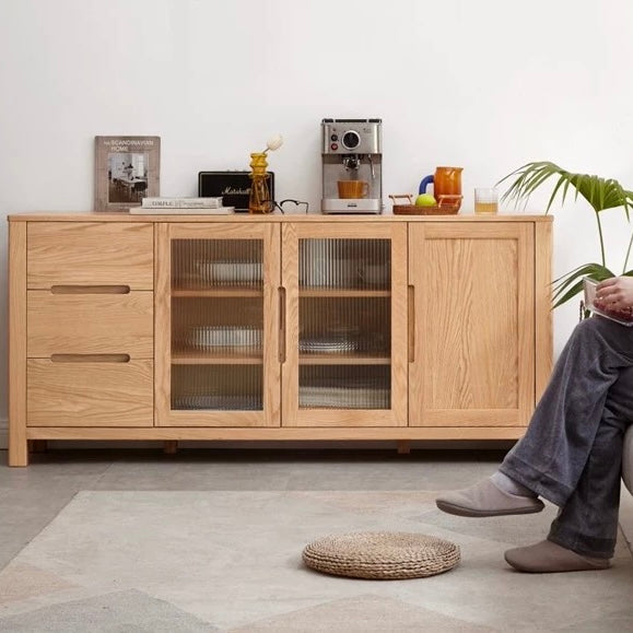 Clisby Cabinet Natural Solid Oak 180cm 