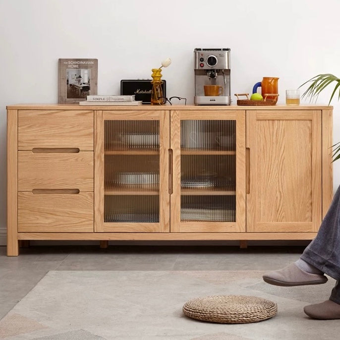 Clisby Cabinet Natural Solid Oak 180cm