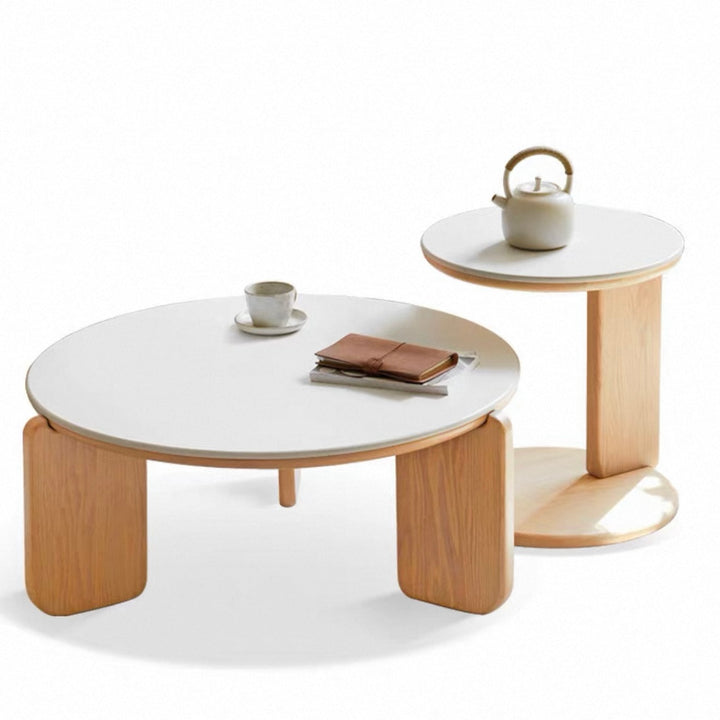 Como Coffee Table 80cm+45cm Natural Solid Oak