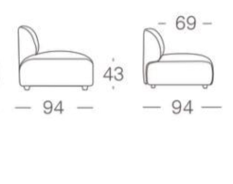 Dalia Fabric Corner Sofa-Misty Grey