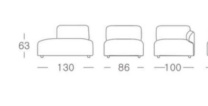 Dalia Fabric Corner Sofa-Misty Grey