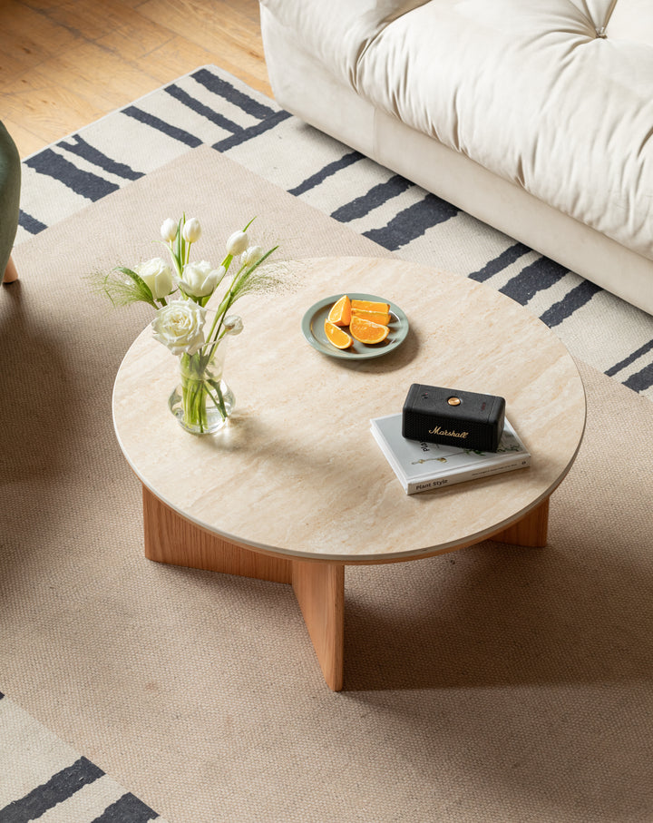 Davey Coffee Table Natural Solid Oak 80cm