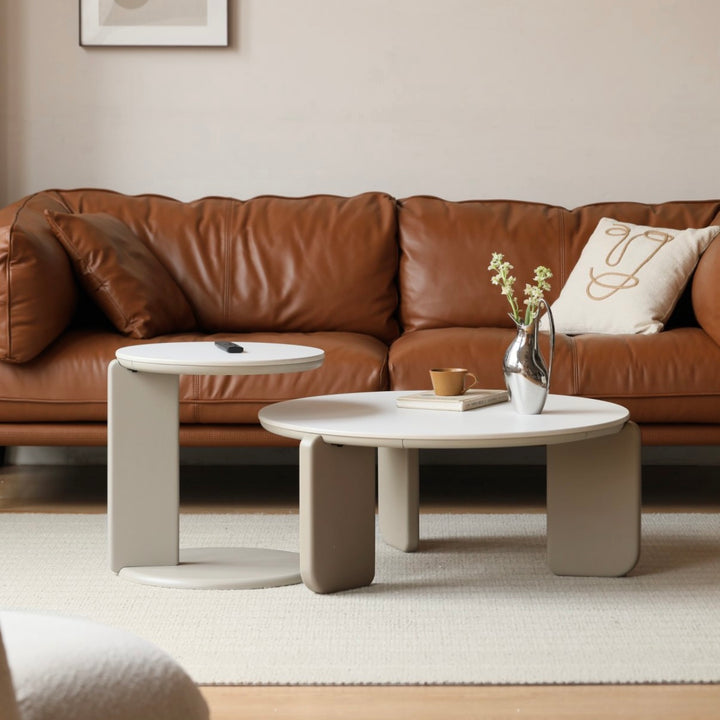 Dora Coffee Table 80cm+45cm Warm White