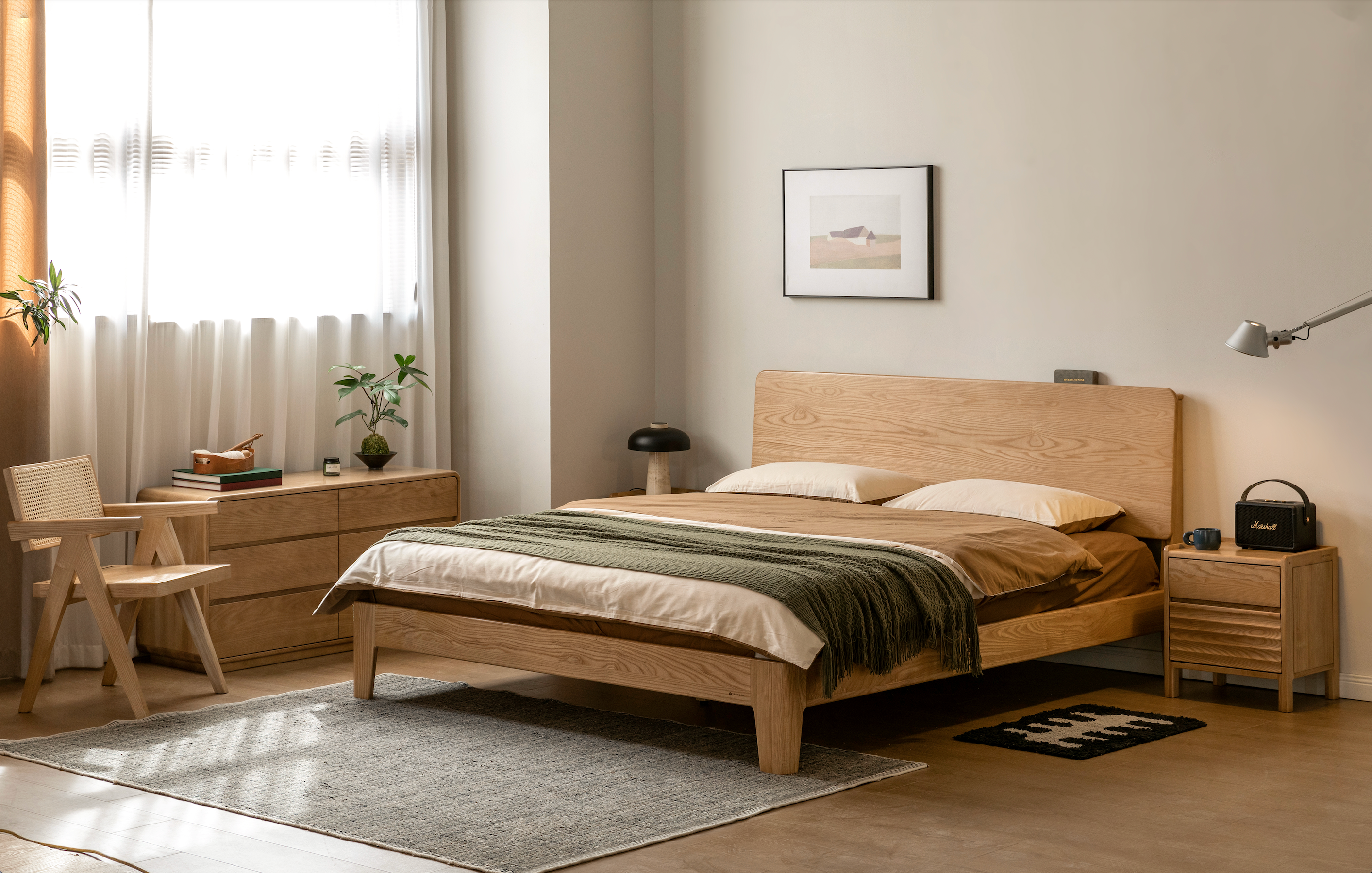Dryburgh Bed Frame Natural Solid Ash