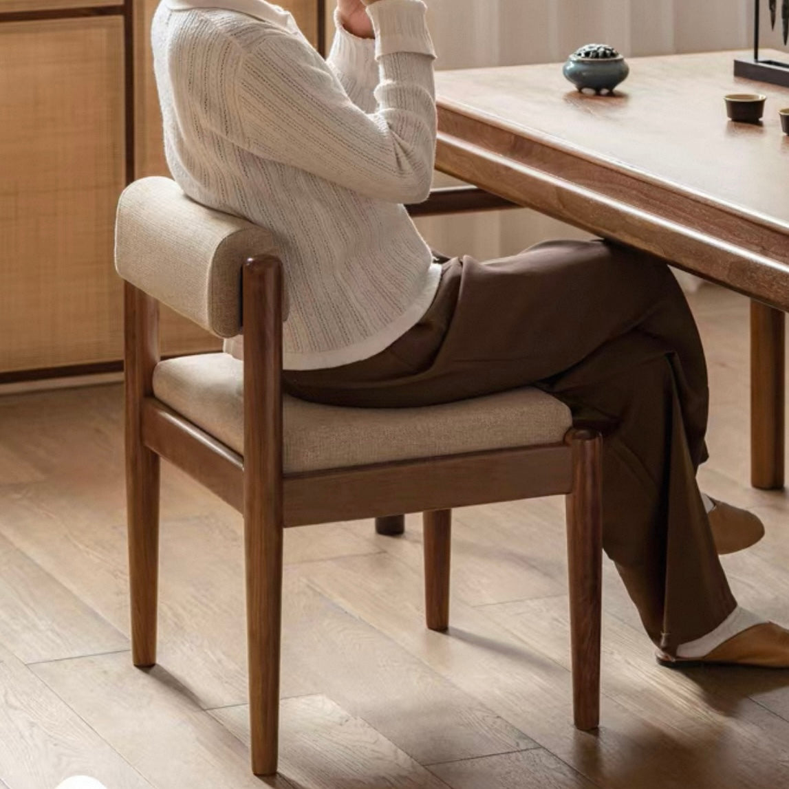 Duffy Chair Oak Stained Walnut Colour
