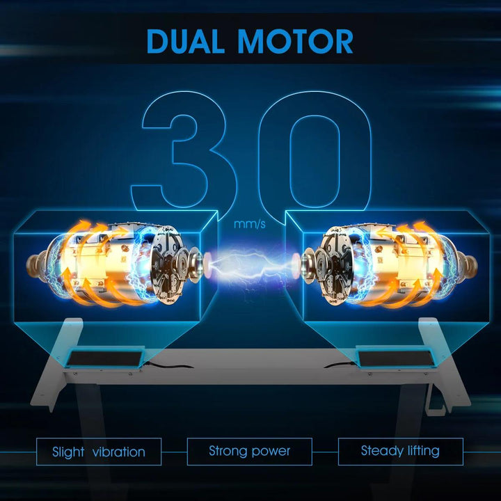 Duncan Electric Standing Desk White