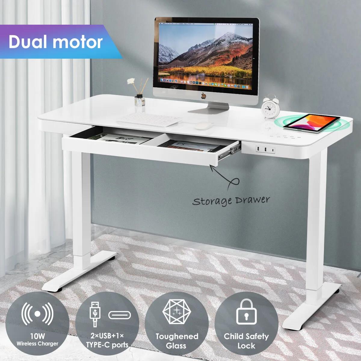 Duncan Electric Standing Desk White