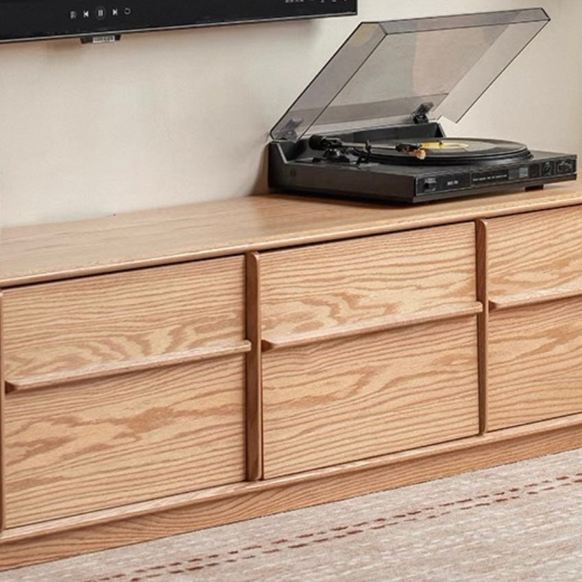 Elgar TV unit Natural Solid Oak 220cm