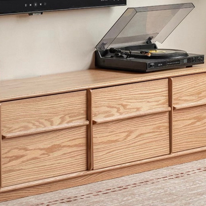 Elgar TV unit Natural Solid Oak 220cm