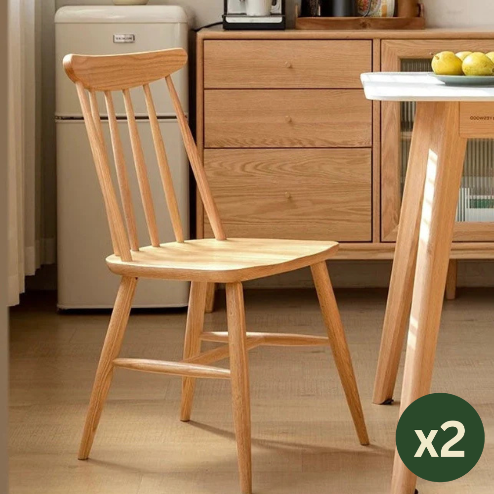 Elwood Chair Natural Solid Ash 82cm (x2 Chair Packs)