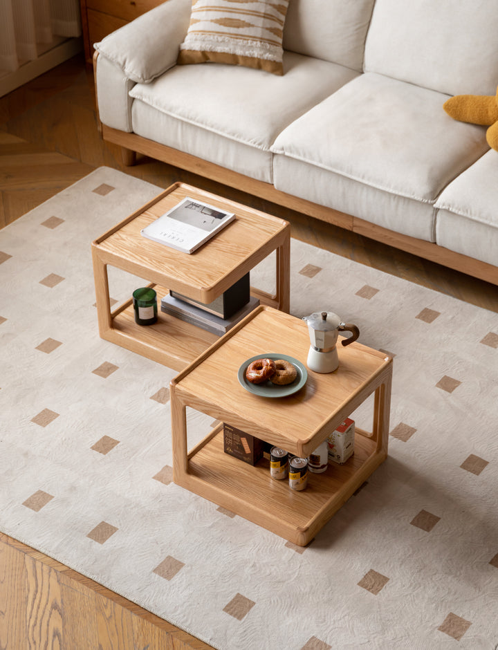 Eram Coffee Table Natural Solid Oak 50cm