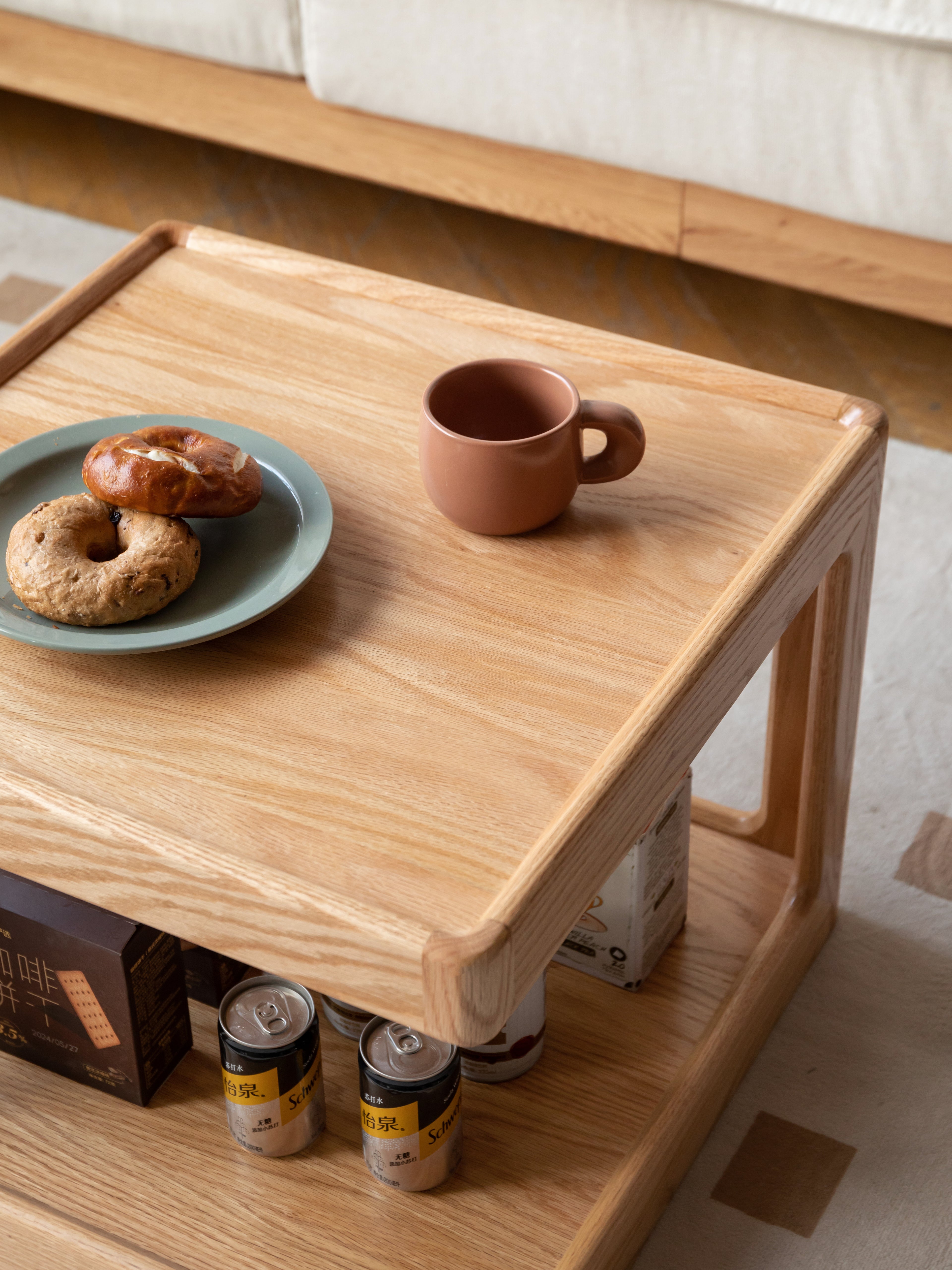 Eram Coffee Table Natural Solid Oak 50cm