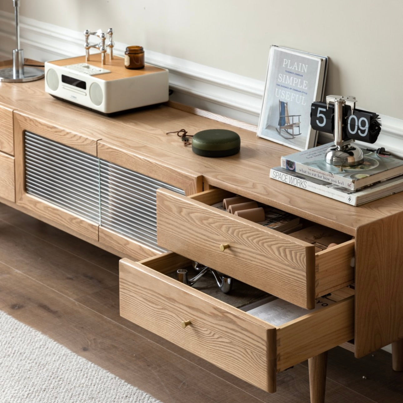 Favio TV unit Natural Solid Ash-1.8m