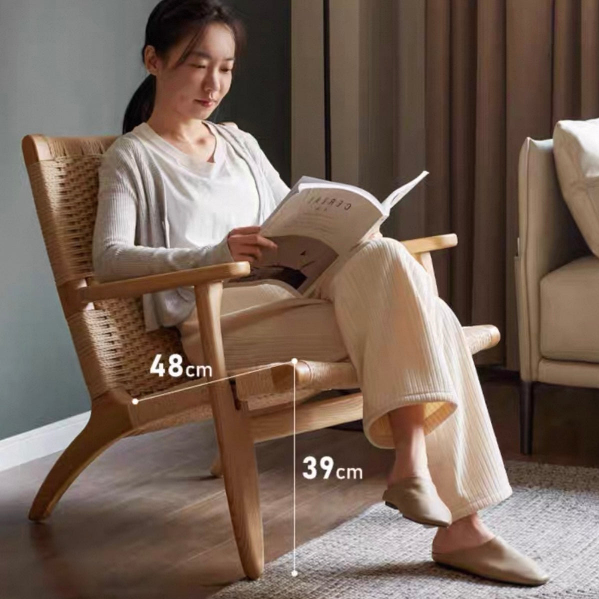 Ferris Armchair Natural Solid Oak