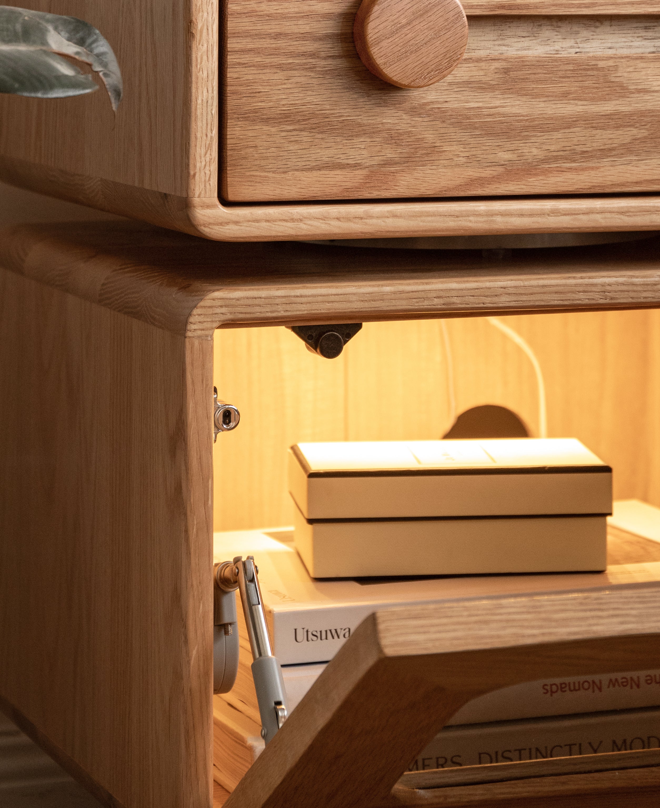 Findon Bedside Table Natural Solid Oak 40cm