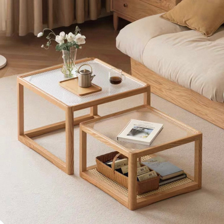 Graham Coffee Table 60cm+50cm Natural Solid Oak