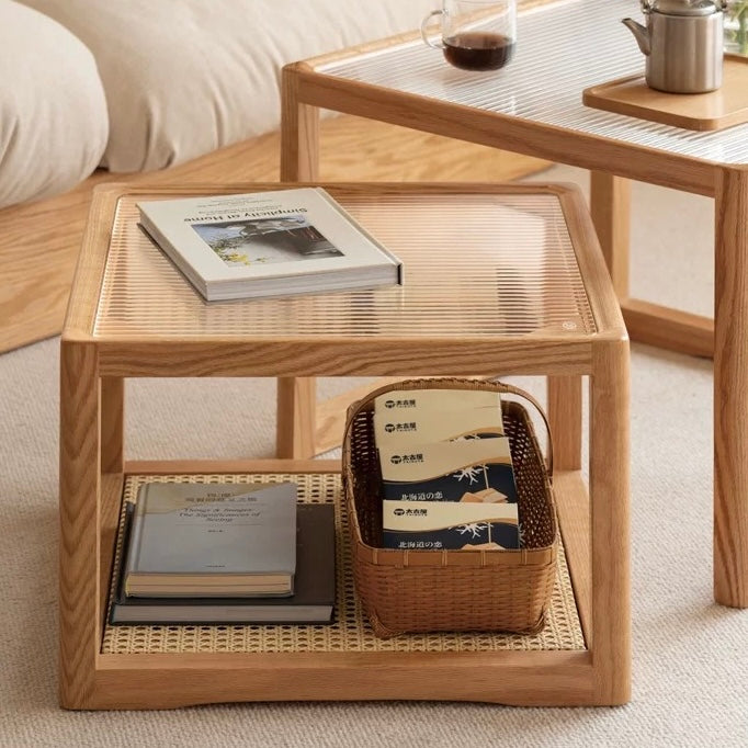 Graham Coffee Table 60cm+50cm Natural Solid Oak